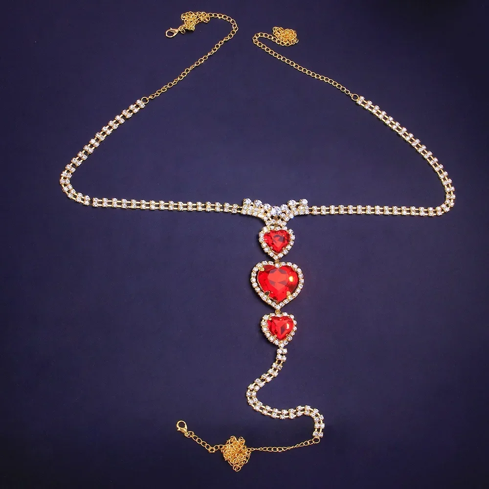 Сексуальное нижнее белье со стразами трусики-стринги цепочка для тела с