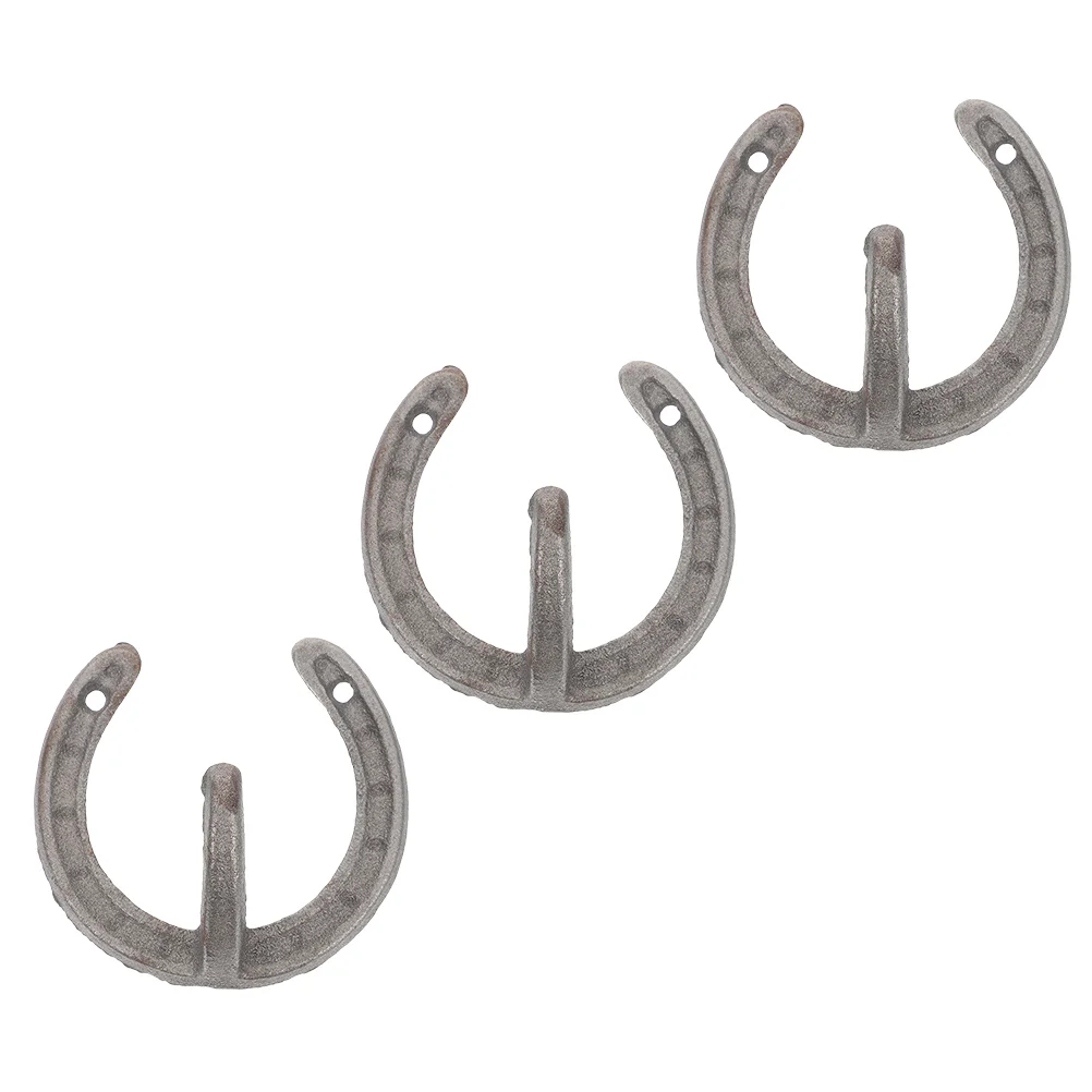 

Wallhanger Rack Hat Hook Iron Hanging Holder Cowboy Horseshoe Hooks Shoe Horseshoes Storage Horses Mount Umbrella Clothes Cat