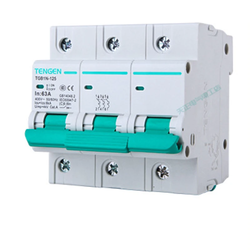 Подходит для Tianzheng TGB1N-125 C63/80/100/125A, небольшой автоматический выключатель 3P, воздушный выключатель DZ47