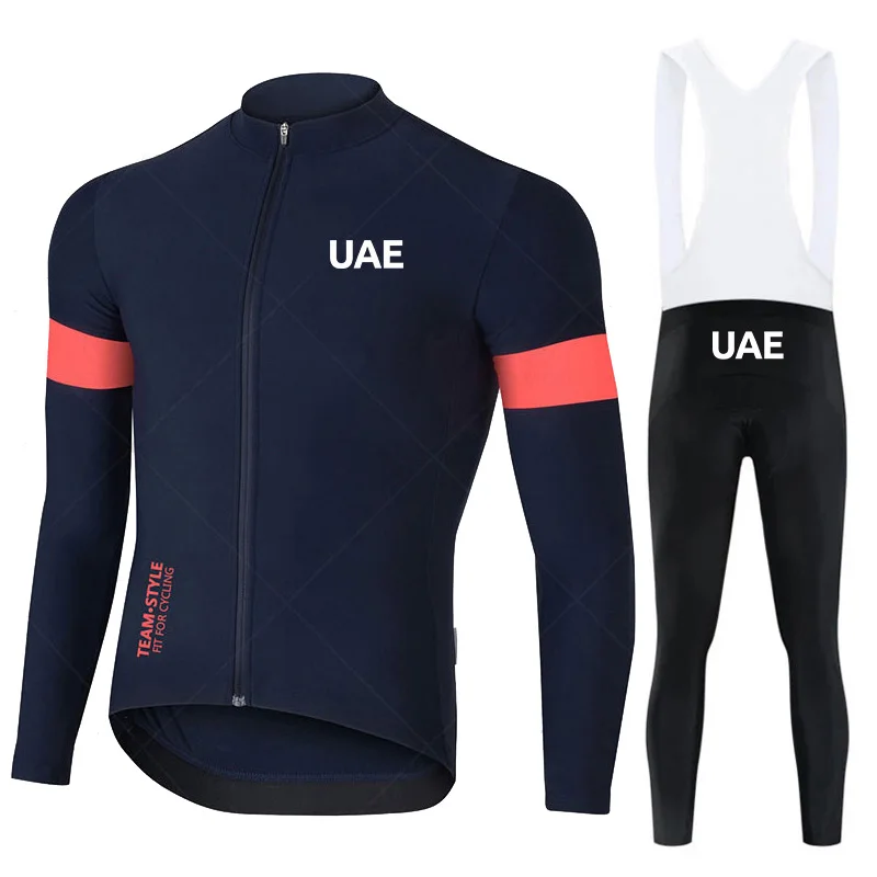 2024 команда UAE одежда для велоспорта с длинными рукавами весенне-осенний комплект