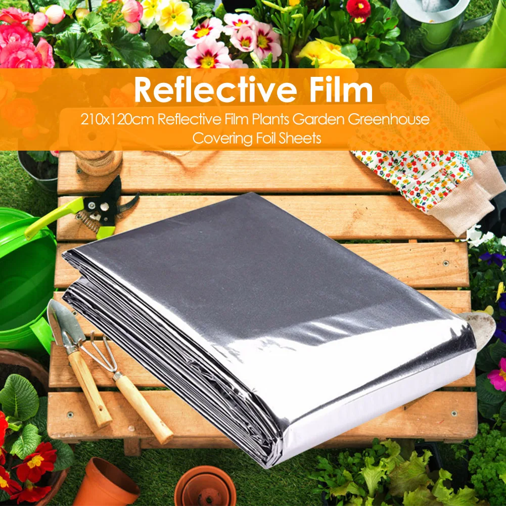 

PETP Reflective Film Increase Plant Growth Healthy Security Graceful Plants Garden Greenhouse Covering Foil Sheets 210x120cm