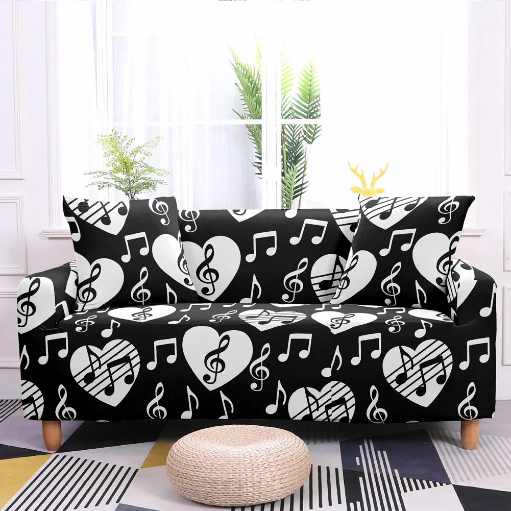 

Love Print Sofa Cover Couch Cover Removable and Washable Elastic All-Inclusive Sofa Covers for Living Room Cushion Cover 1pc