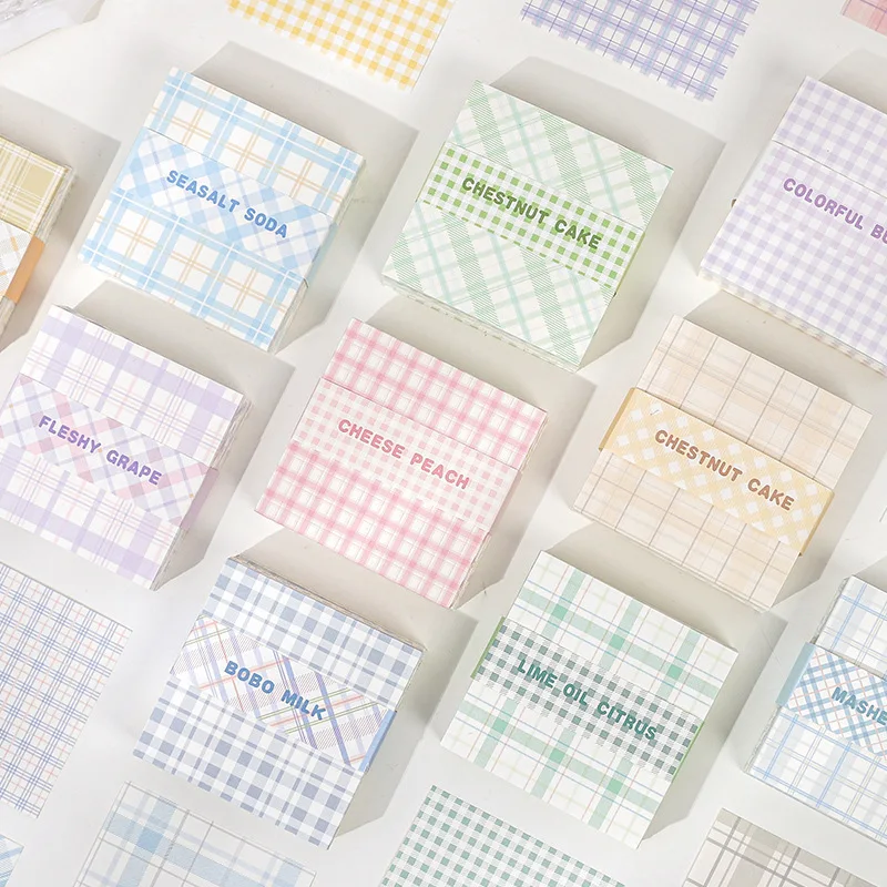 

200 Sheets Kawaii Memo Pad Cute Stationary Supplies Journal Supplies Creative Grid Ins Wind Message Note Paper Papelería Kawaii