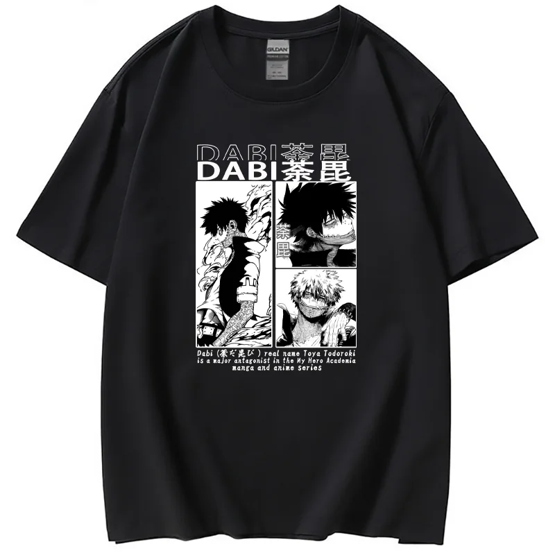 

2022 Fashion Women's T Shirts New Unisex Anime My Hero Academia Taibi Demon Eyes Short Sleeve Trend T Shirts Mens