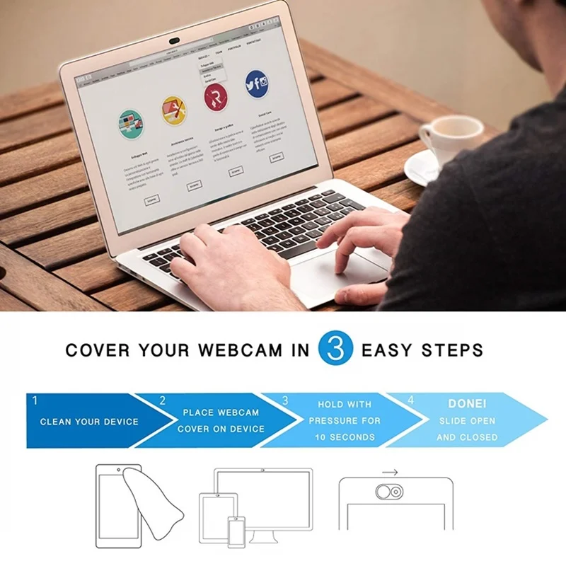 Tongdaytech Заглушка веб-камеры с магнитным слайдером металлической ультратонкой линзой для телефона, ноутбука Macbook, наклейка на конфиденциальность.
