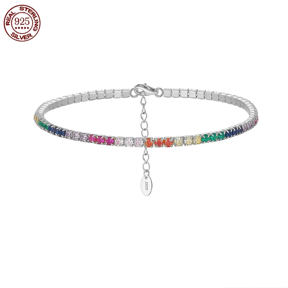 Женский браслет из серебра 925 пробы 2 мм 3