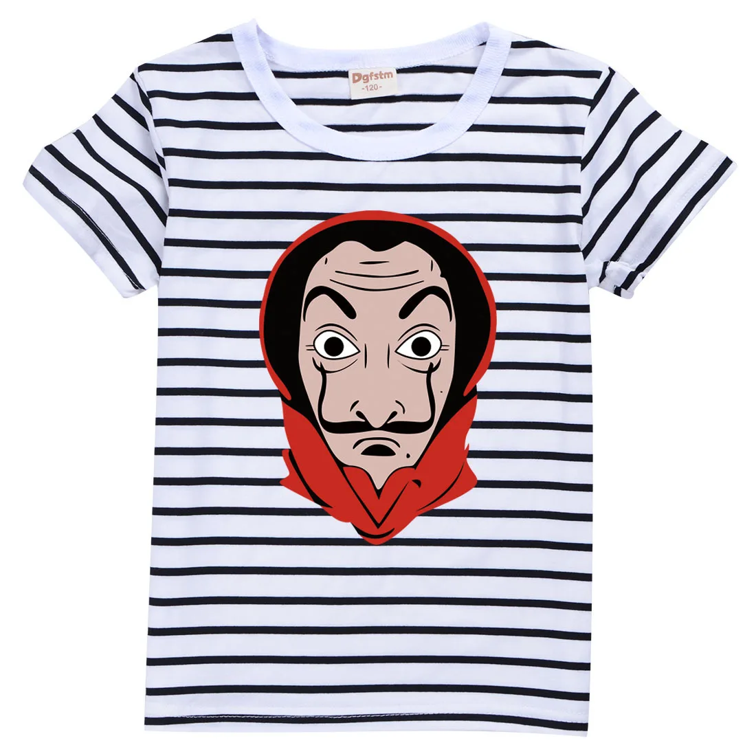 

Летняя Повседневная футболка с коротким рукавом, круглым вырезом и принтом «La Casa De Papel»