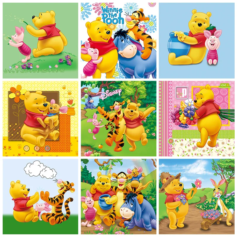 

Disney Anime Diamond Painting Tigger Winnie The Pooh Diamond Mosaic Cross Stitch Kits Embroidery Home Decor Christmas Gifts Ll45