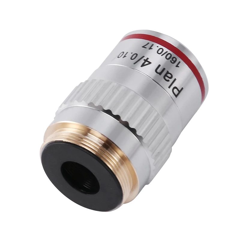 Microscope Plan Achromatic Objective Lens 4X Biological Metallurgical Objectives