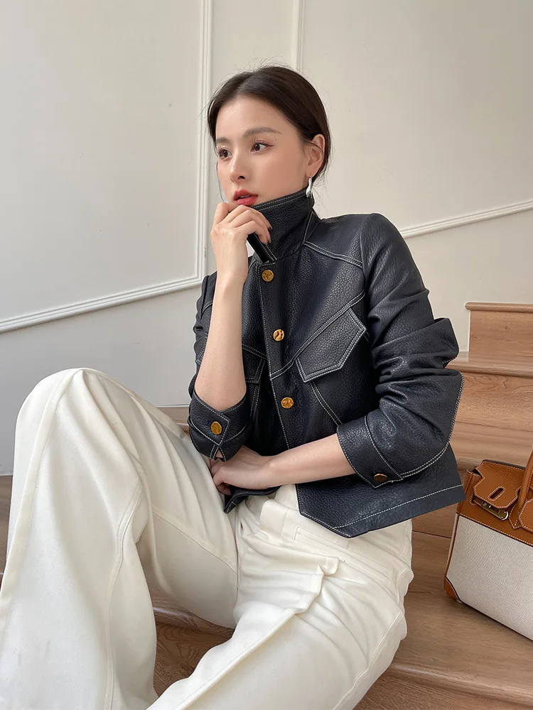 Женская куртка из овечьей кожи Tao Ting Li Na вспененной овчины W5