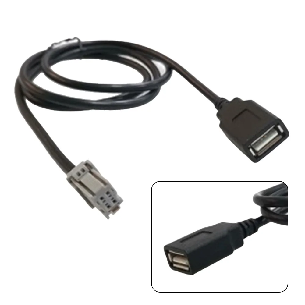 Фото Новый USB-кабель-адаптер для легкой установки, 100 см, черный, автомобильные аксессуары, запчасти для авто, входной кабель для Camry №4