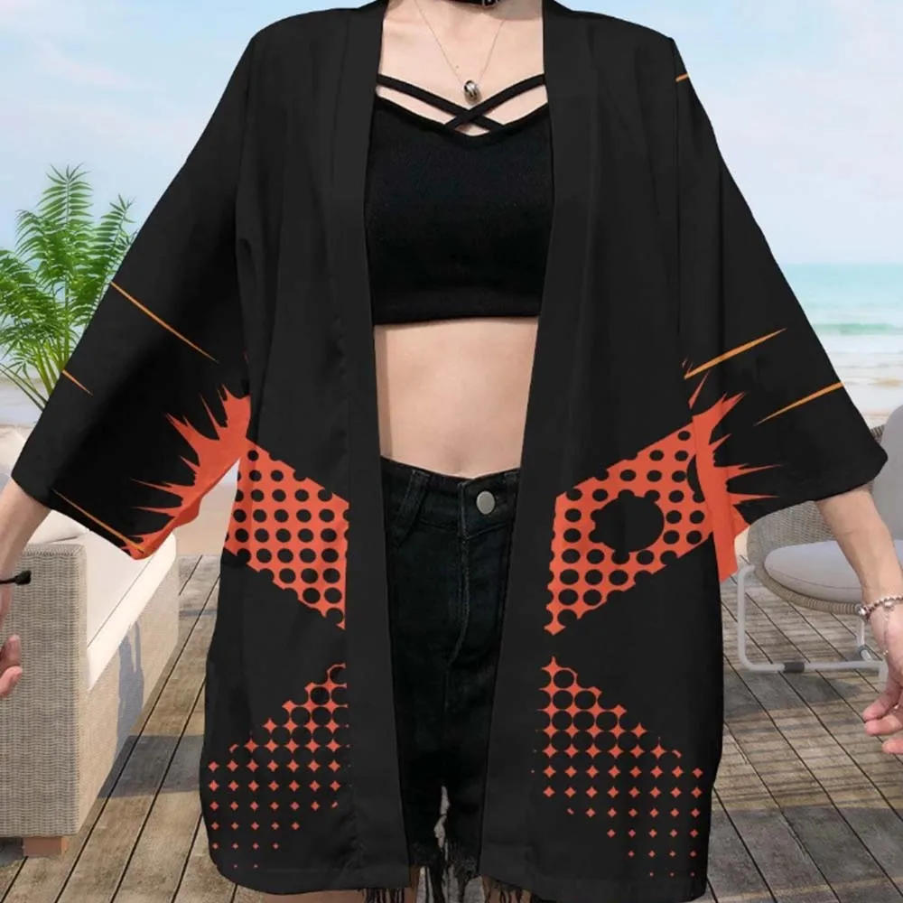 Новый модный костюм для косплея аниме Моя геройская Академия Bakugou Katsuki кимоно