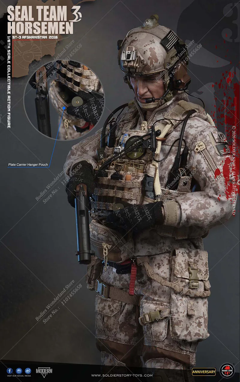 Фото Оригинальная фигурка солдата SS120, масштаб 1/6, SEAL TEAM 3 HORSEMEN, 12 дюймов, мужская фигурка солдата, юбилейное специальное издание №3