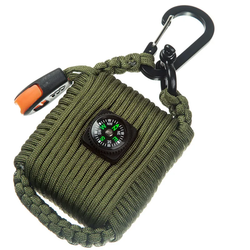 

Outdoor Survival Multifunctional Umbrella Rope Camping Umbrella Cord Compass Emergency Rescue Package Fish Package Kit