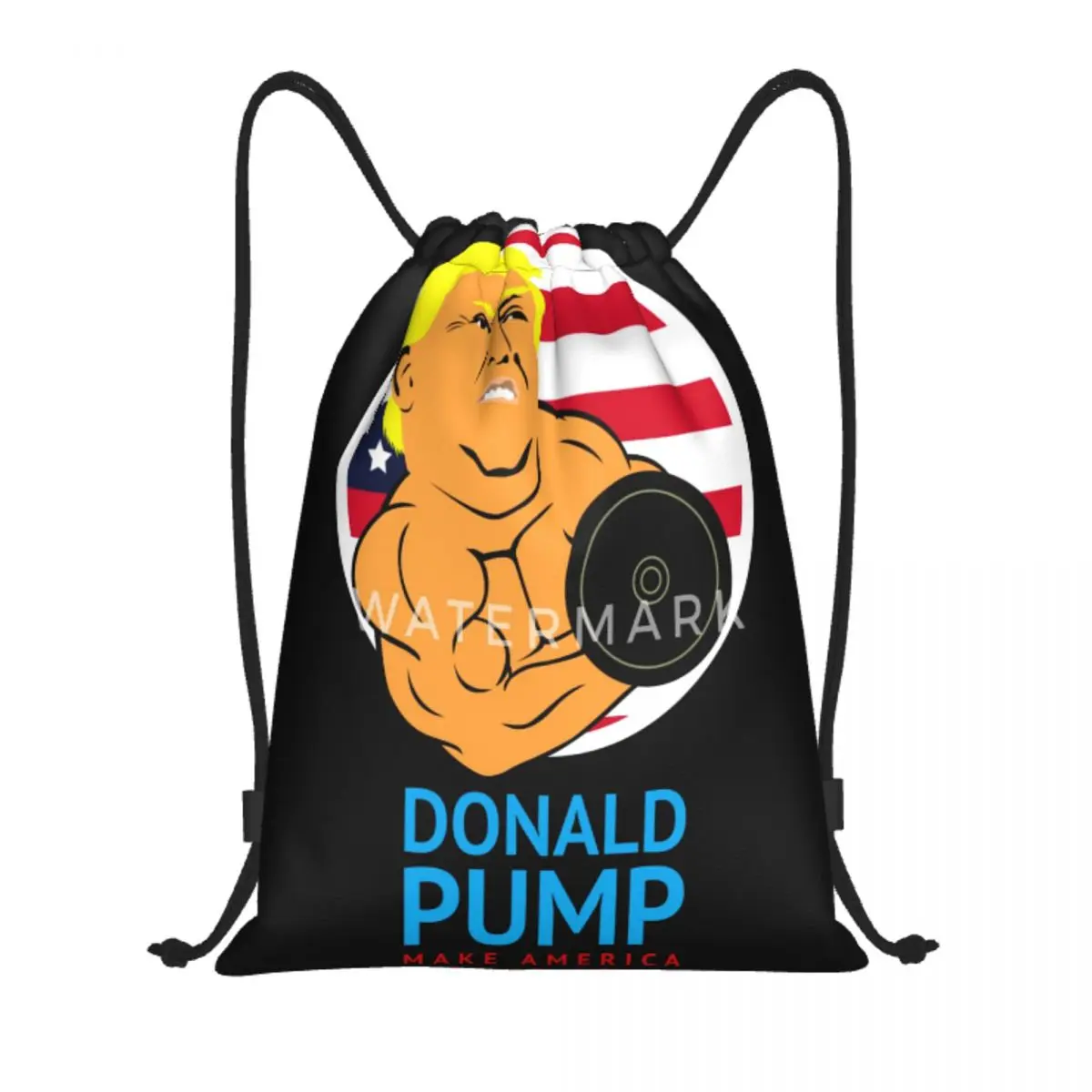 

Donald Pump смешные сумки на шнурке для тренажерного зала, рюкзак, Индивидуальная сумка, прочный дорожный унисекс, разные стили