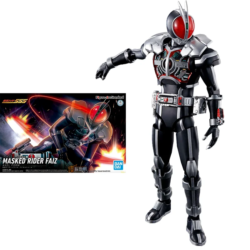 

Bandai Genuine Masked Kamen Rider Action Figure FRS 555 FAIZ Axel Form Movable Model Anime Action Figure Toys Gift For Children