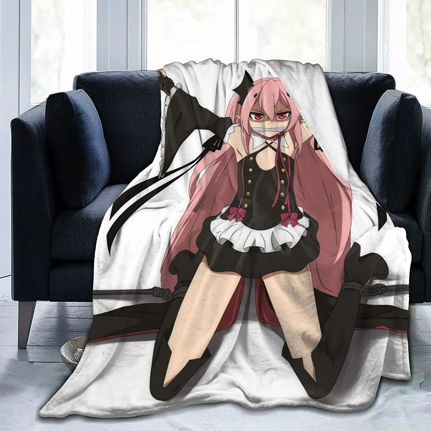 

Krul Tepes Fluffy Soft and Comfortable Blanket, Anime Warm Embrace of Sympathy