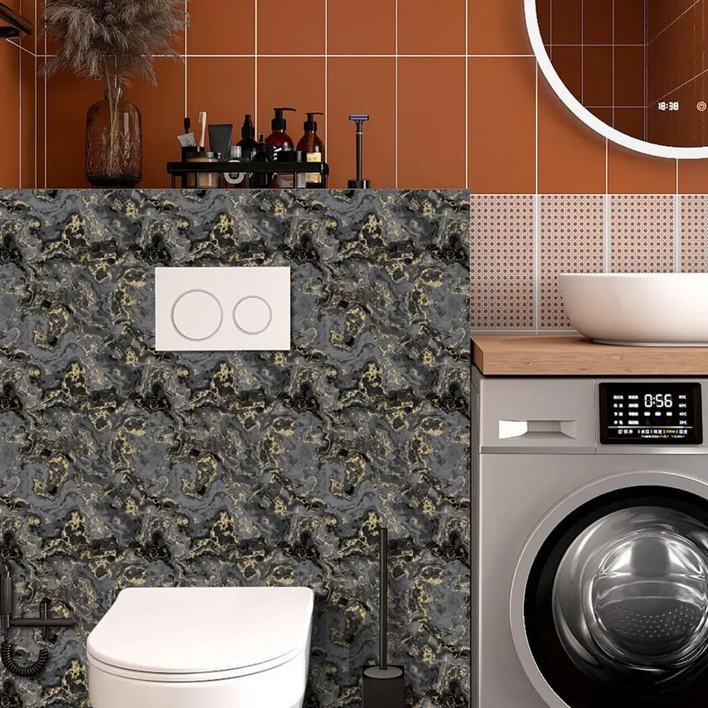 

10Pcs Practical Wall Stickers PVC Wall Decals Multifunctional Imitation Marble Decorative Stickers Ornamental