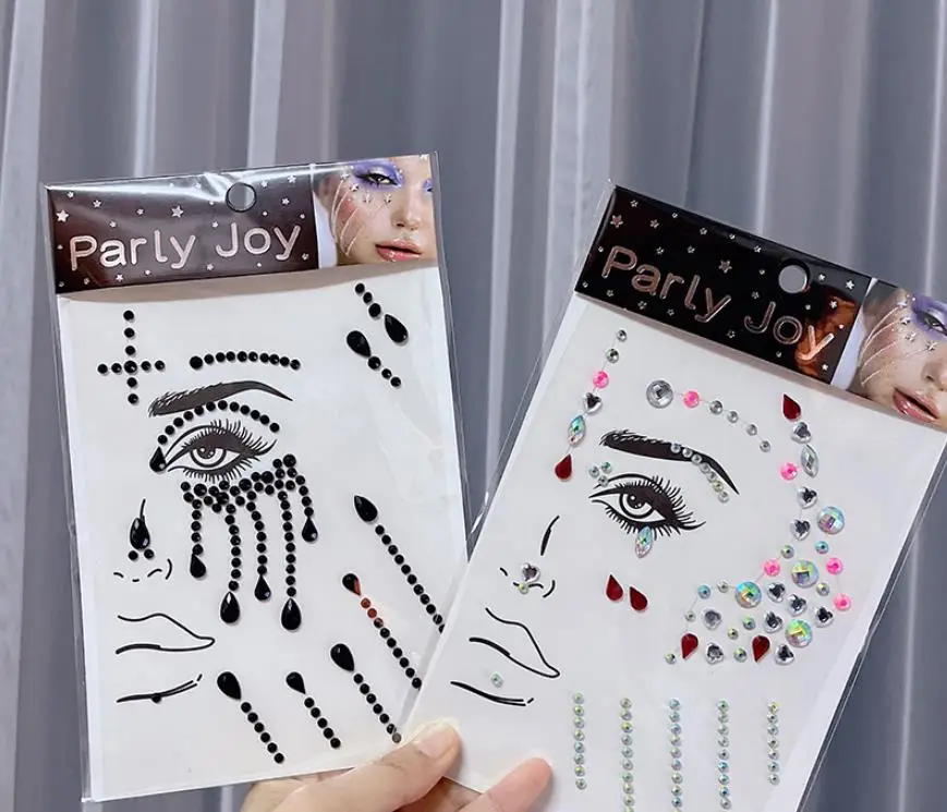 Наклейки для глаз самоклеящиеся с жемчугом ювелирный горный хрусталь