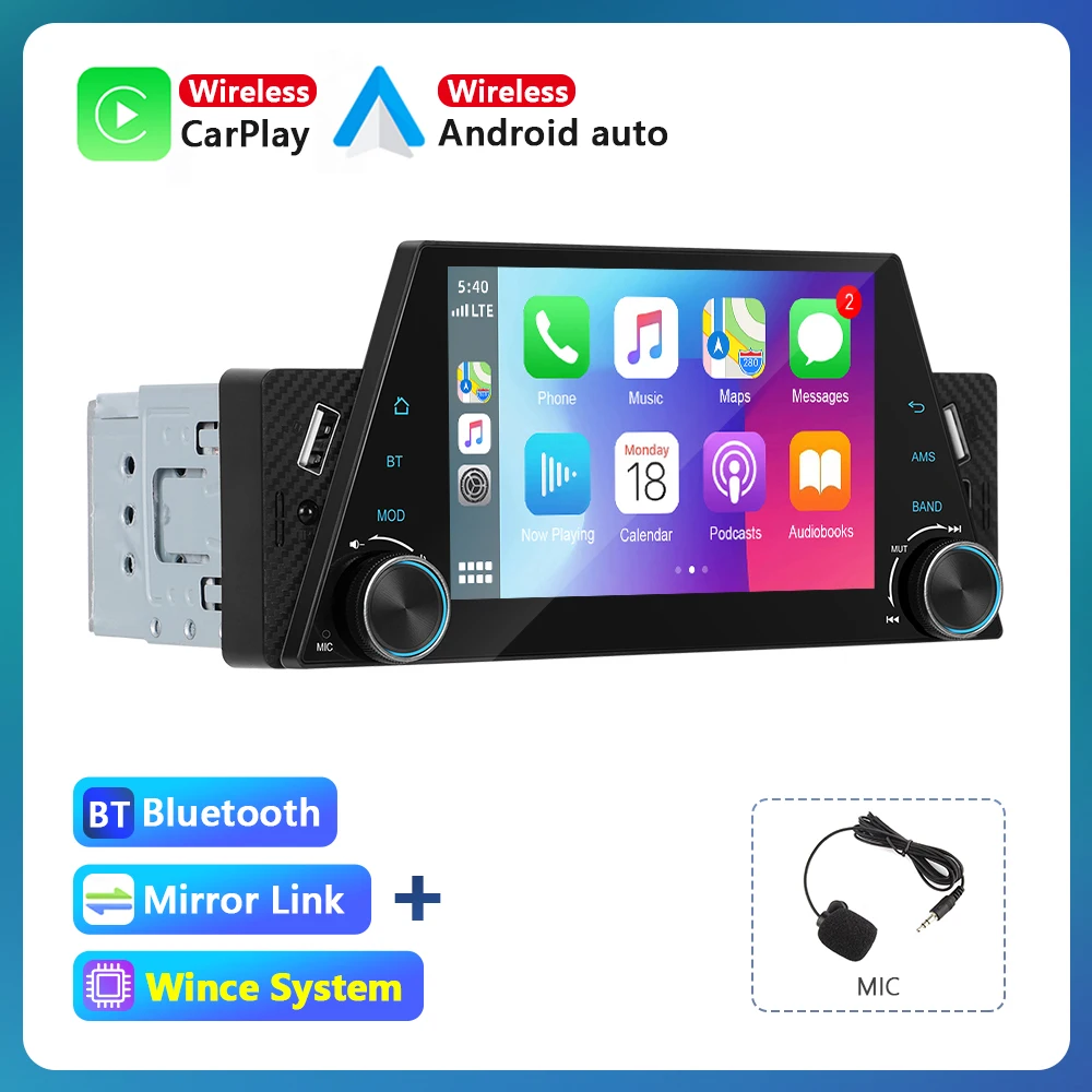 

Автомобильный мультимедийный плеер Podofo, плеер на Android, с GPS, с экраном Mirrorlink, 5 дюймов, MP5, BT/FM, Типоразмер 1DIN