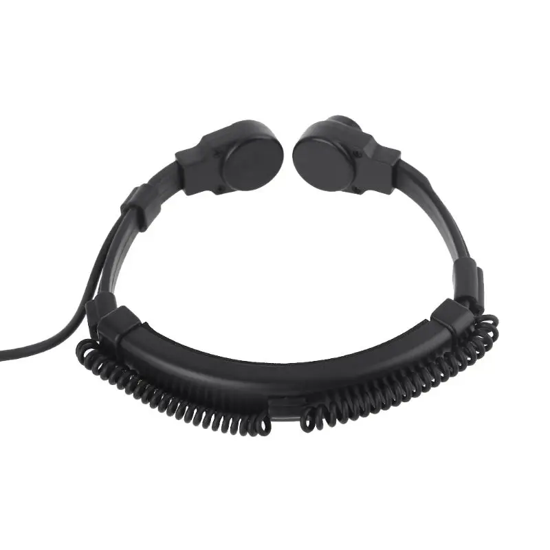 Telescopic Heavy Duty  Throat Vibration Mic Headphone Headset Microphone  Plug for TYT U94 PTT Talkie Drop Shipping