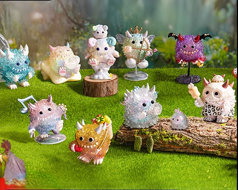 

Инстинктивная игрушка, монстр, пушистая, веселая жизнь, серия глухая коробка Popmart, коробки для загадок, милые модели экшн-фигурок, милые деко...