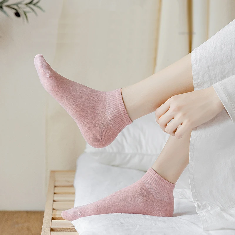 1/5pairs Candy Colors Women Short Socks Fashion Female Girls Ankle Boat Socks Invisible Sock Slippers Calcetines Women Hosiery