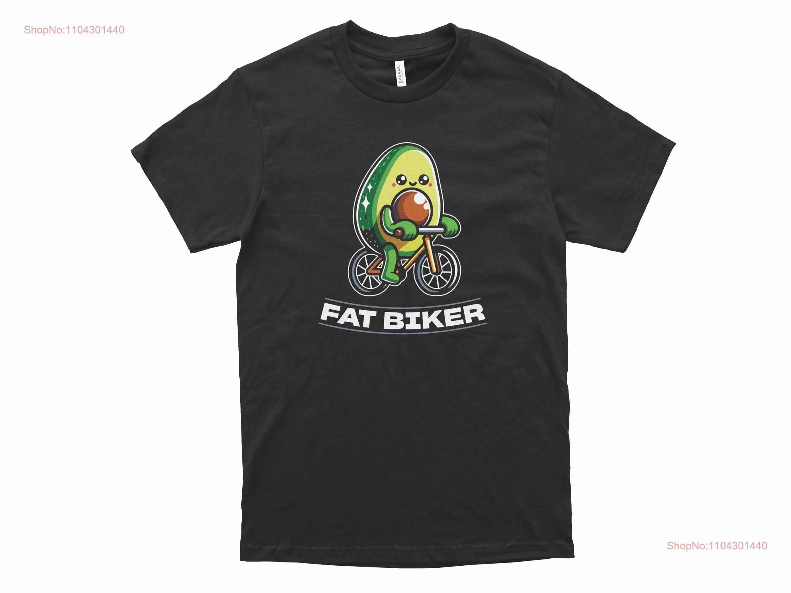 Футболка Fat Biker с авокадо забавная велосипедная футболка длинными или короткими