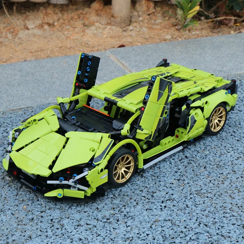 

1254 шт. технический скоростной автомобиль, строительные блоки Lamborghinis Sian FKP 37 MOC, модель автомобиля, кирпичи, игрушки, подарки