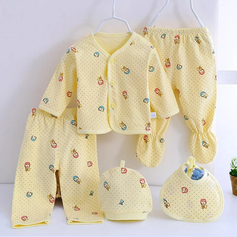 Brand 5pcs/set enfant Newborn sets baby Boys suits Baby Clothes Cotton |