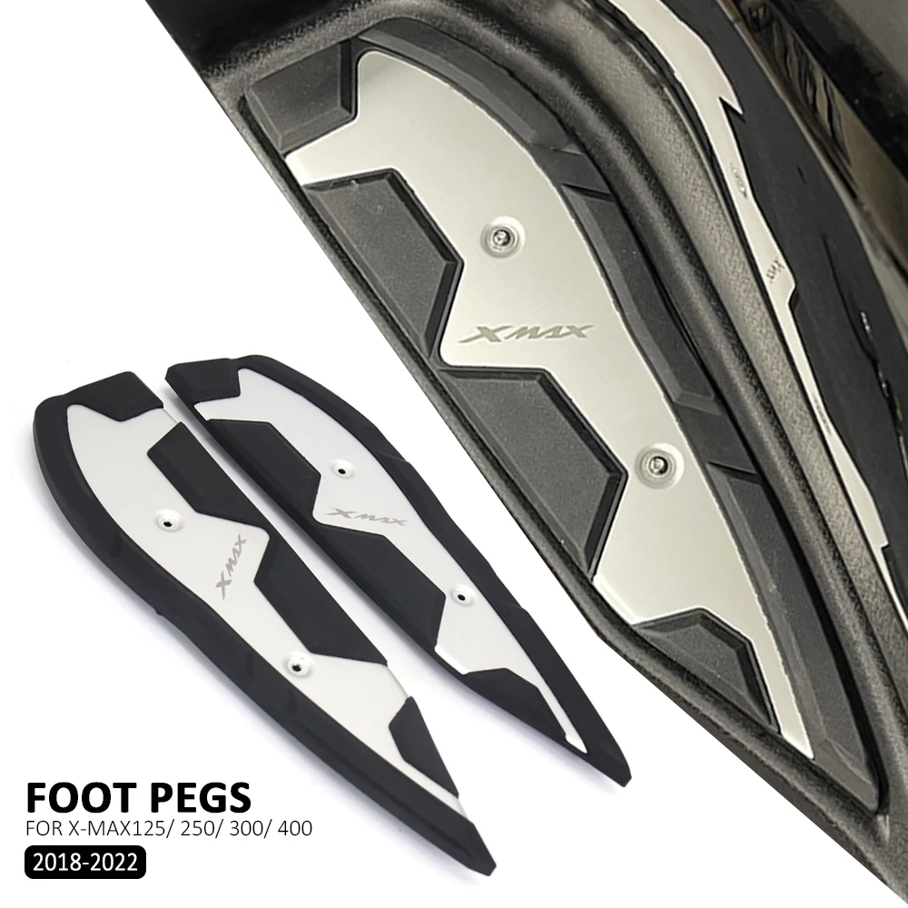 

Motorcycle For YAMAHA XMAX 400 300 250 125 Pedal Non-slip Foot Pad Pedal aluminum+rubber X-MAX125 X-MAX250 X-MAX300 X-MAX400