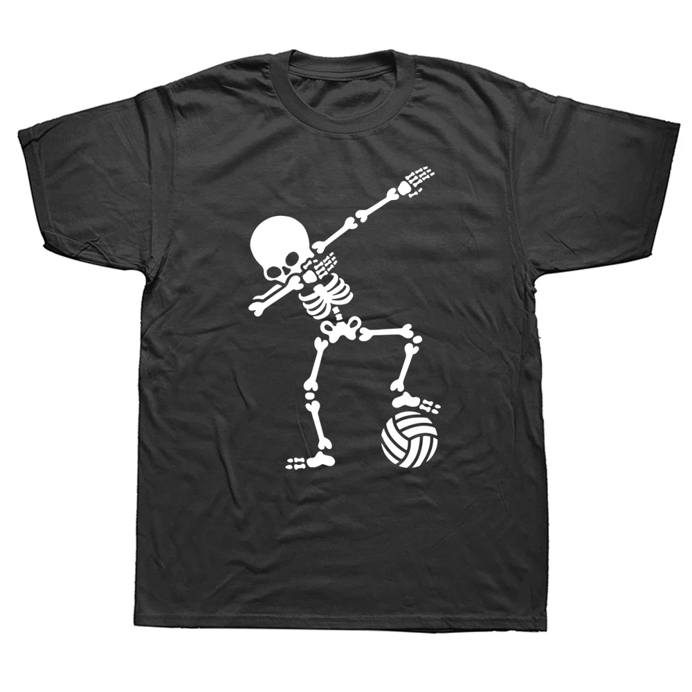 

Funny Dab Dabbing Skeleton Volleyball T Shirts Cotton Streetwear Short Sleeve O-Neck Harajuku T-shirt Mens Clothing