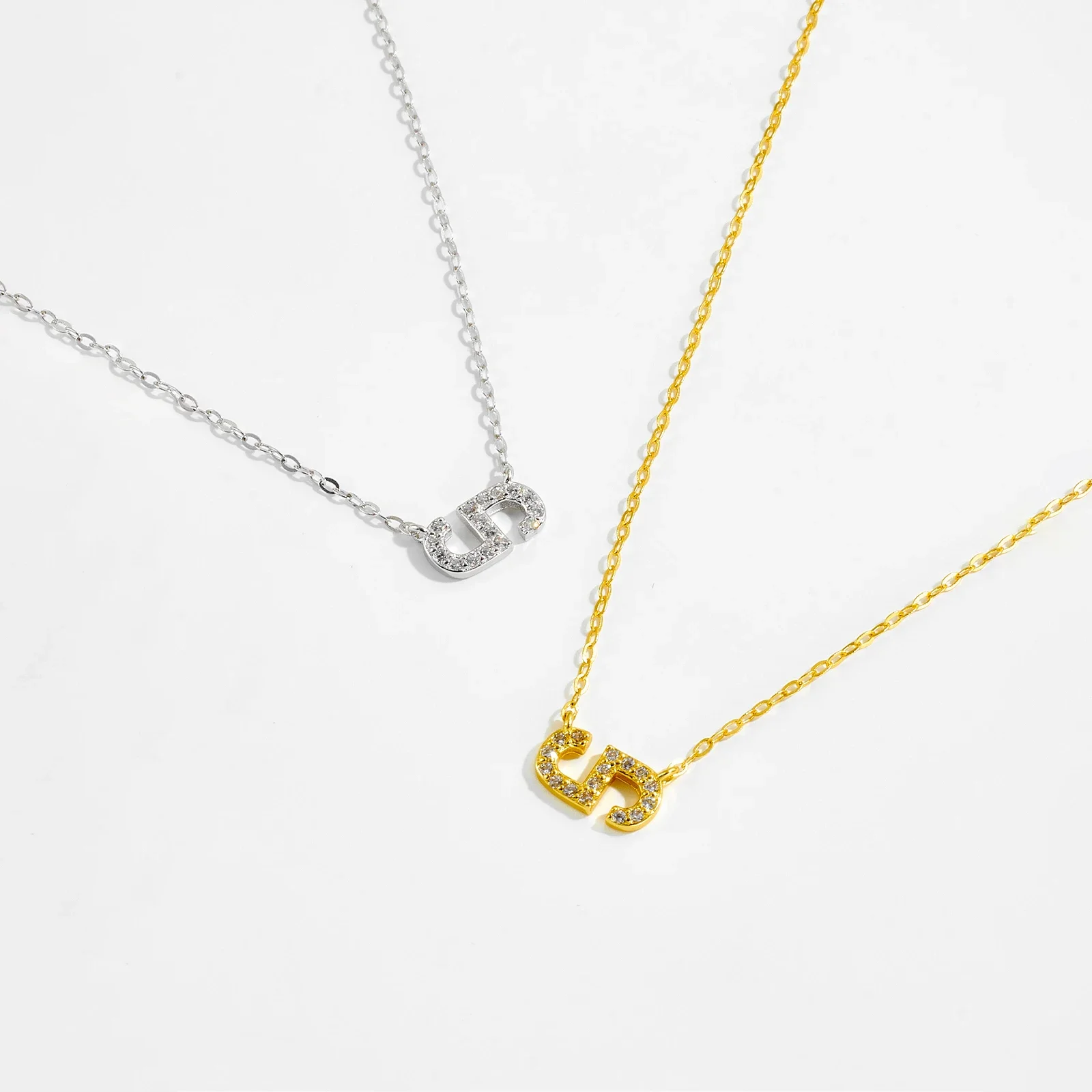 KIKICHICC Стерлингового Серебра 925 Асимметричный Символ Циркон CZ Кулон Длинное