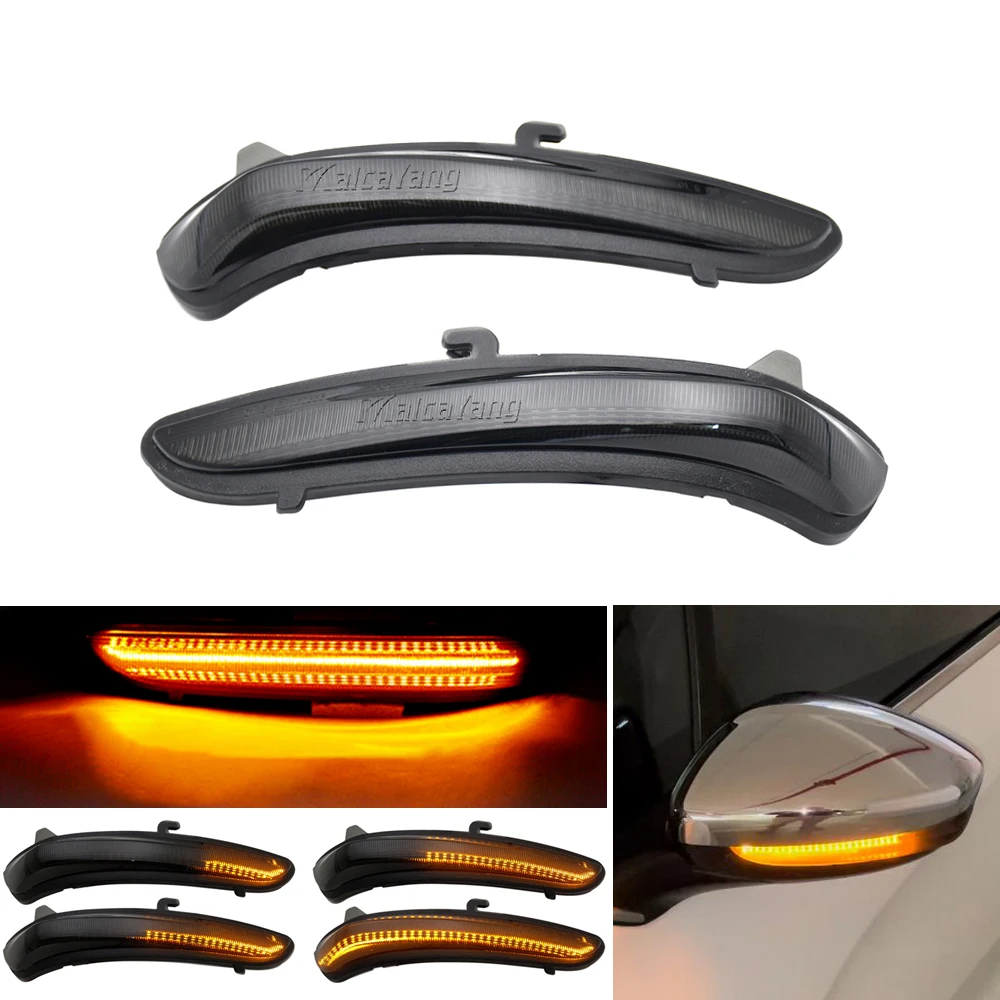 

Для Peugeot 208 2008 2012-2020, динамический поворотник с боковым зеркалом, светильник воротник для Citroen C3 C4, Opel/Vauxhall Corsa F 2019-21