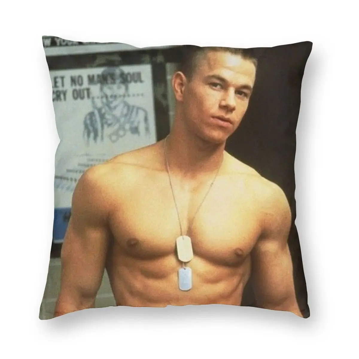 Квадратный чехол Mark Wahlberg для подушки полиэстеровый льняной бархатный креативный