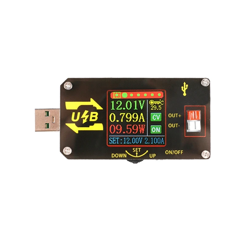 

Регулируемый USB-преобразователь постоянного тока, CC CV 0,6-30 в 5 в 9 в 12 В 24 В 2 а 15 Вт