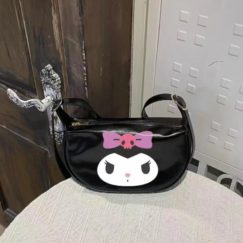 

Новинка 2023 г., kawaii sanrio kuromi Cinnamoroll с плечевым ремнем, улучшенная чувствительность, вместительная розовая сумка для женщин и девушек