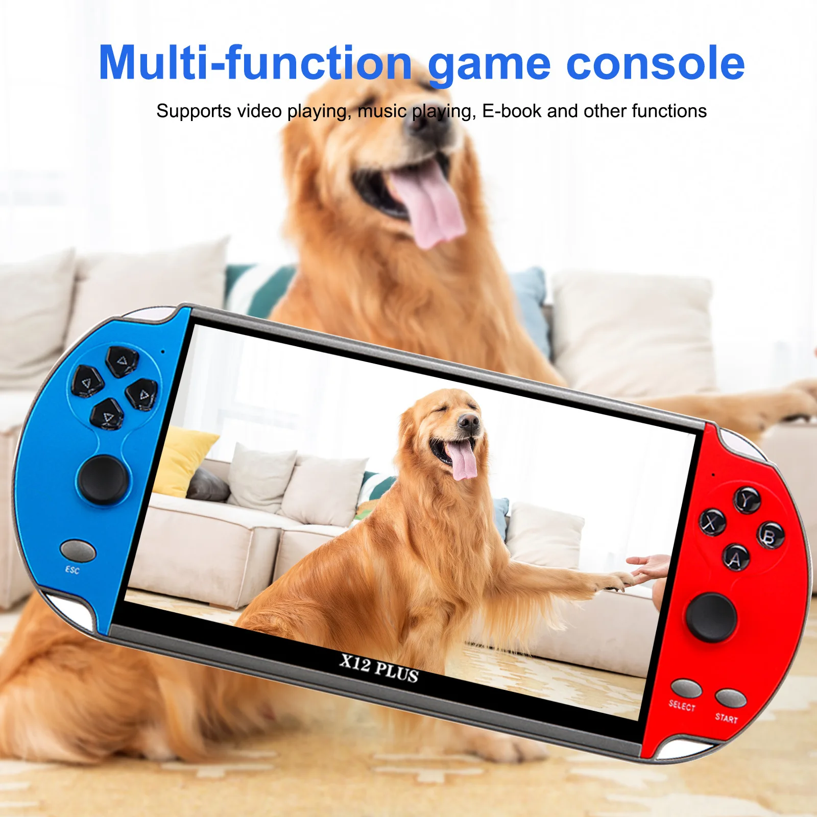X12 PLUS 7.1 Inch HD Large Screen Dual Joystick Game Console Player Handheld Portable Arcade Video Games Electronic Gamepad