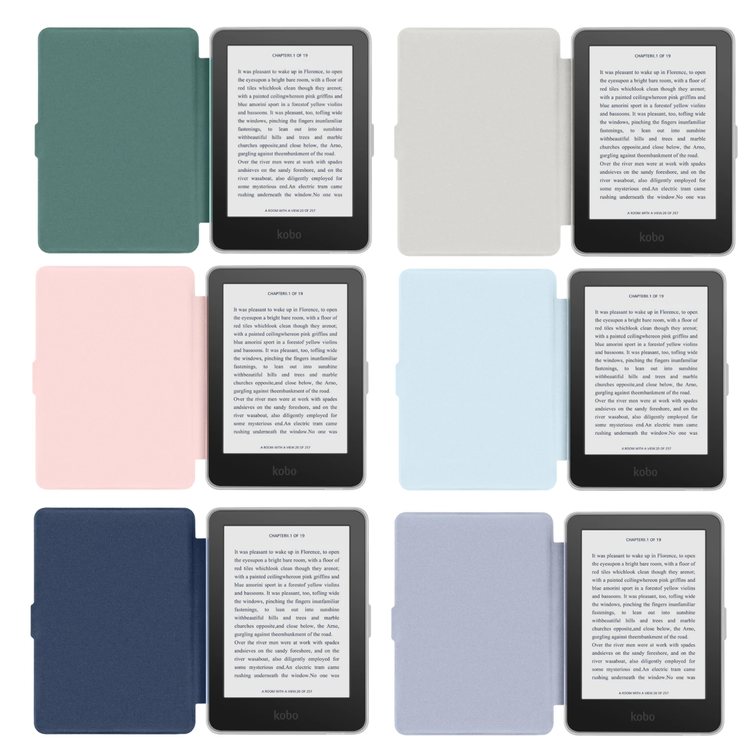 Фото Чехол для Kobo Clara BW, Clara Colour и 2E из искусственной кожи с прозрачной акриловой задней панелью и защитной пленкой, автоматическое включение/выключение, магнитная застежка, обложка для 6-дюймового электронной кн №5