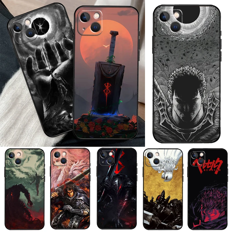 Аниме Чехол Berserk для iPhone 13 12 11 Pro Max Mini XR X XS MAX 6S 7 8 Plus SE 2020 2022 чехол телефона |