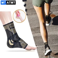 1pair copper ankle brace support compression sleeve socks for plantar fasciitissprained ankleachilles tendonpain relief
