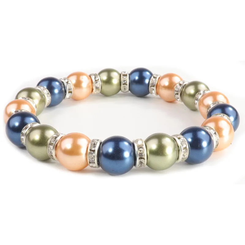 

Pearl 8mm Beaded Diamond Ring Shell Jewelry Women's Friend Bohemian Friendship Bracelet