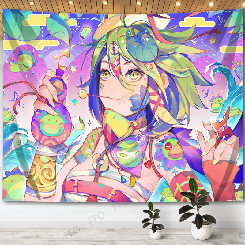 

Мультяшный аниме гобелен на стену японское аниме кавайная красивая девушка украшение для комнаты фоновая Ткань Домашний Декор гобелены