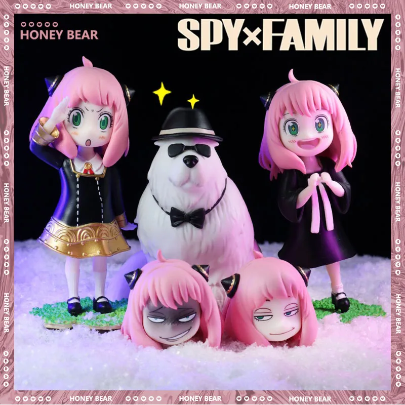 

Anya Figure Spy Family Action Figures original Genuine PVC Forger Articulada Bond Forger The Face Changing Doll Model Ornaments