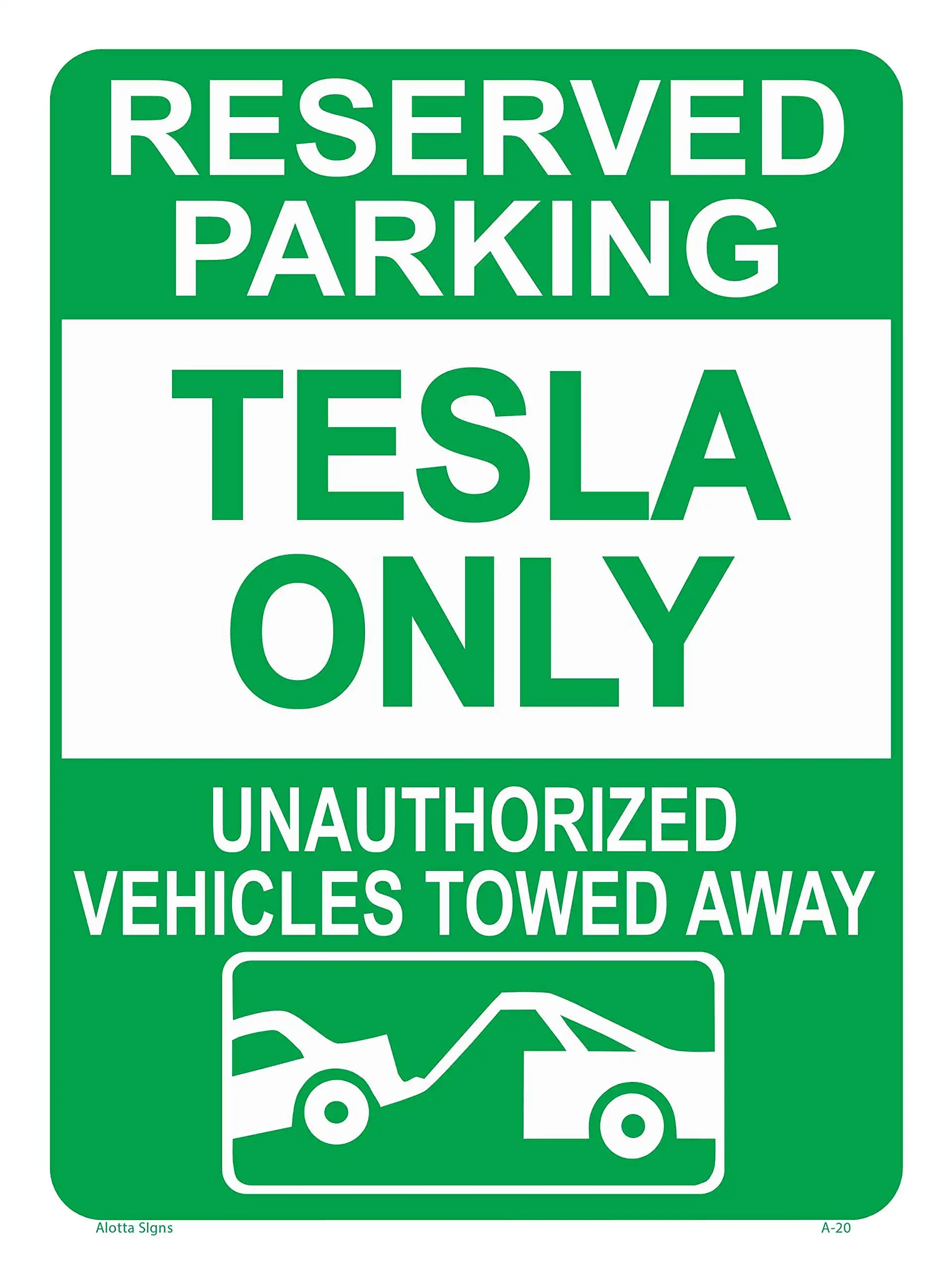 

Tesla Parking ONLY Sign - Perfect Gift, Novelty Office Shop Home Decor Wall Plaque Decoration Sign, 12'x8' Sturdy Heavy Metal