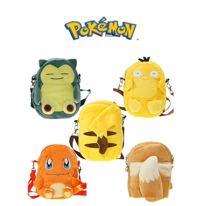 

Оригинальная сумка Sac A Dos Pokemon плюшевый рюкзак Пикачу снорлакс чармандер 19 см детская сумка-мессенджер для мальчиков и девочек
