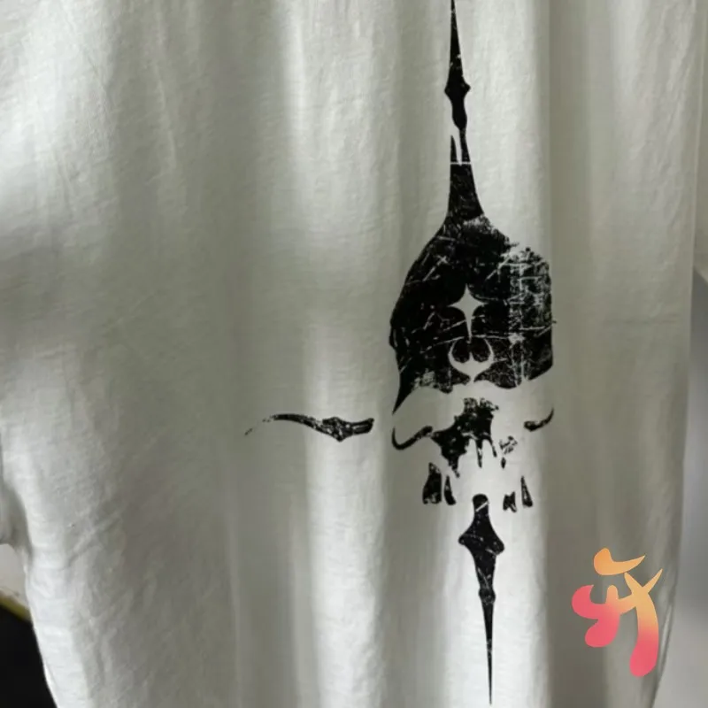 24FW летние американские уличные Клубные футболки THUG хлопковые топы с принтом и