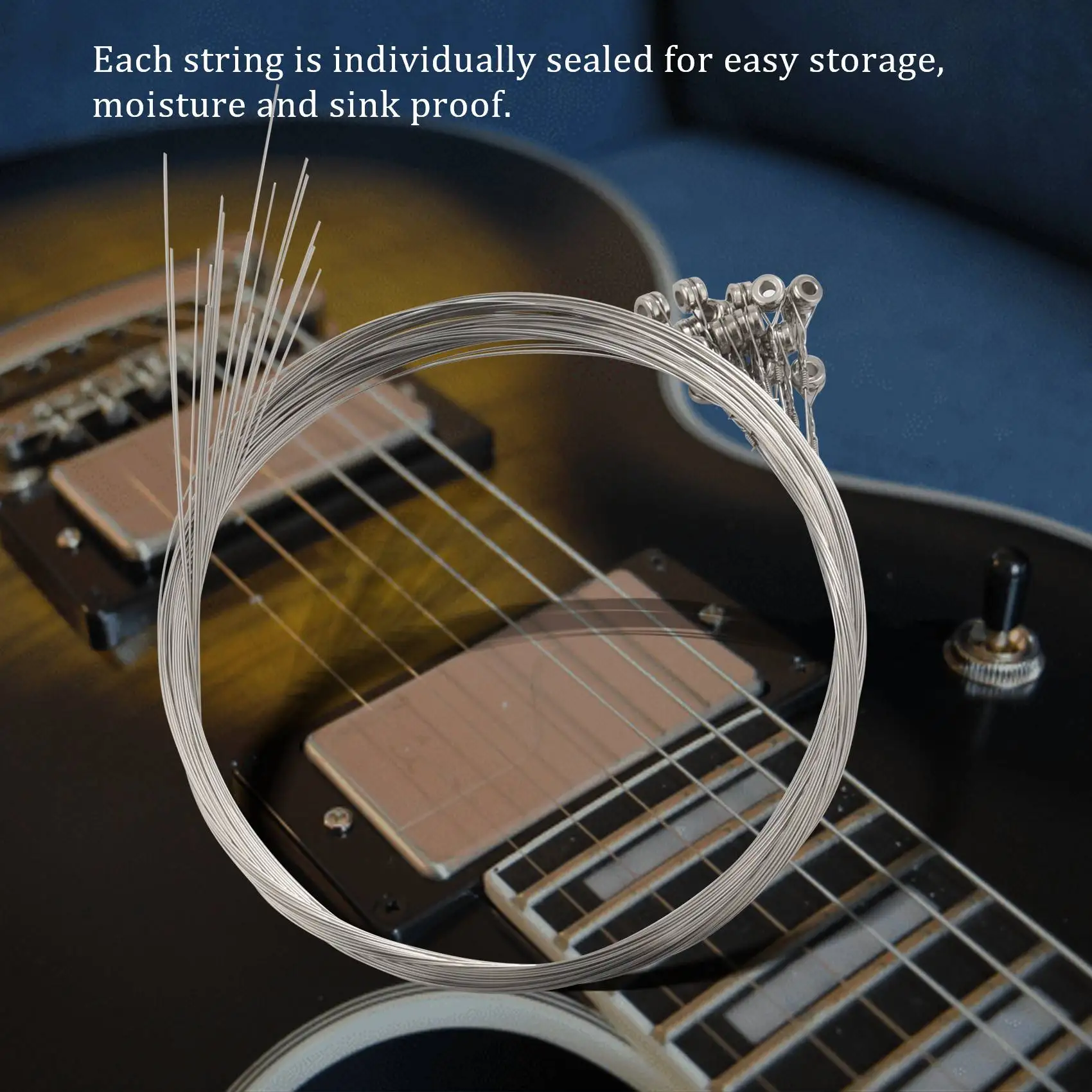 Комплект из 20 одиночных струн для электрогитары оптом .011 High E (средний) калибр 11