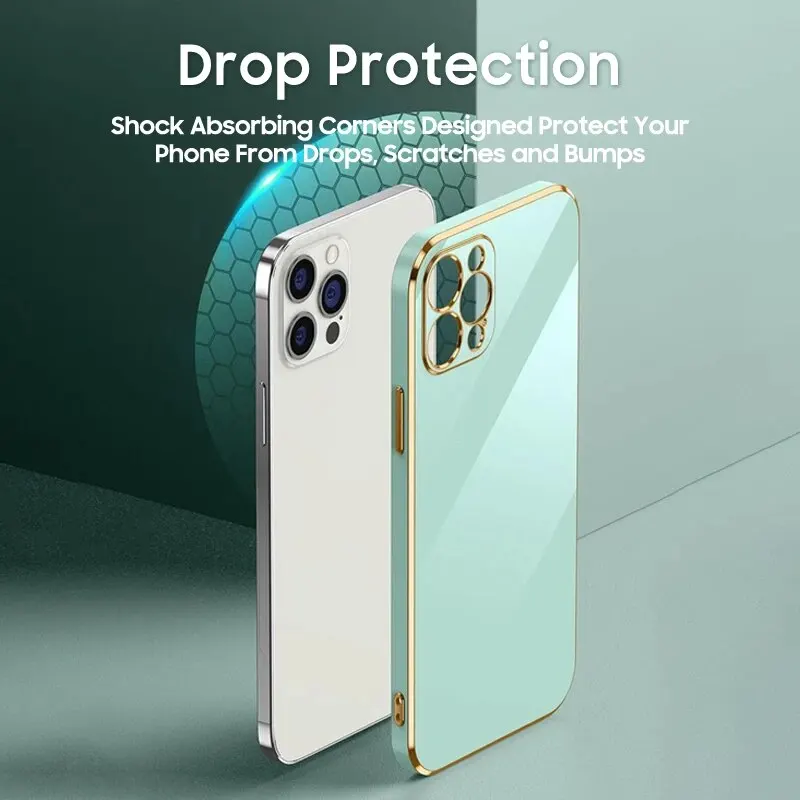 Роскошный силиконовый противоударный чехол для iPhone 15 14 13 12 11 Pro Max Plus