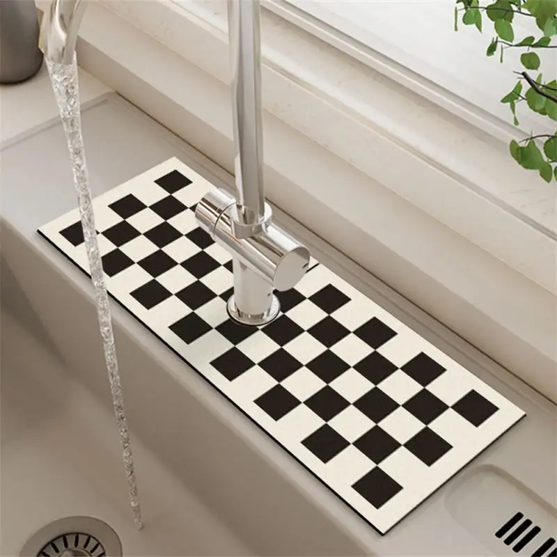 

Faucet Absorbent Mat Silicon Kitchen Sink Splash Guard Drain Pad Water Splash Catcher Mats Countertop Protector Kitchen Gadgets